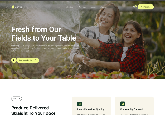 Agrius – Agriculture Landing Page  2