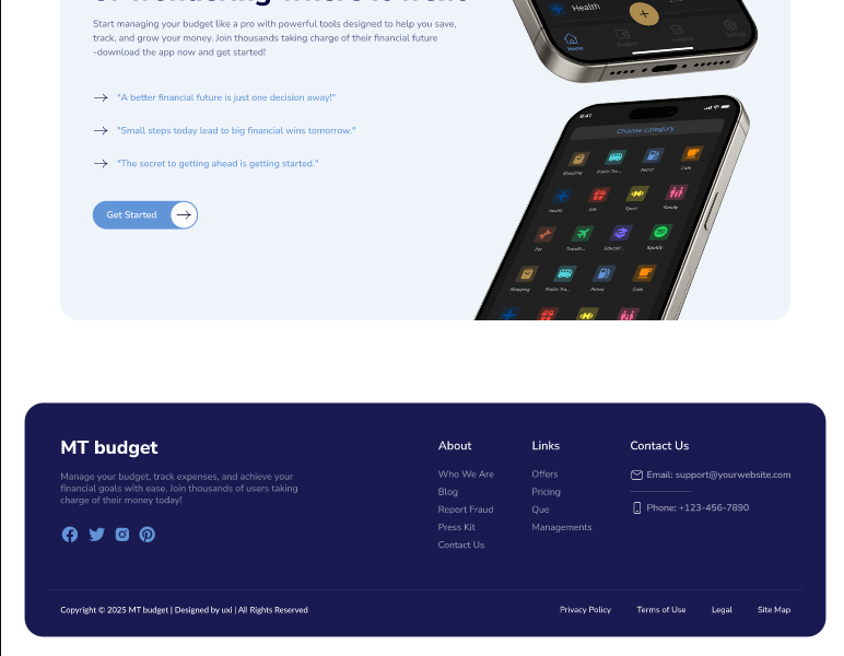 MT Budget – Finance Landing Page  5