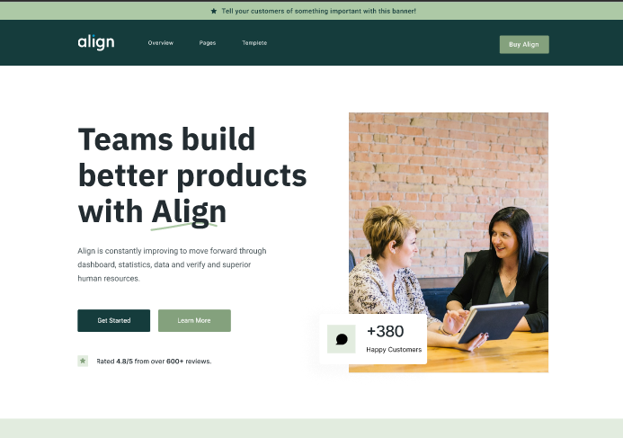 Align – Business Consulting Landing Page  2