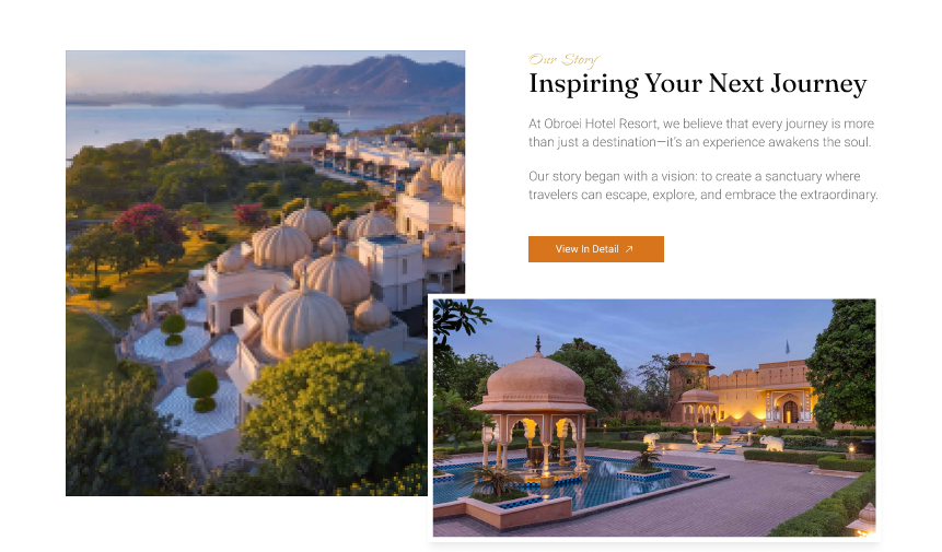 Oberoi Hotels Landing Page  4