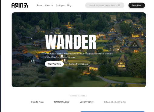 Travel Landing Page Template  2