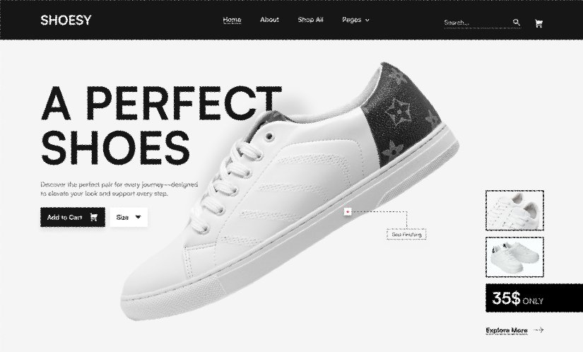 Shoesy - Shoes Landing Page  2