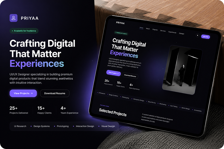 Creative Portfolio Landing Page  1