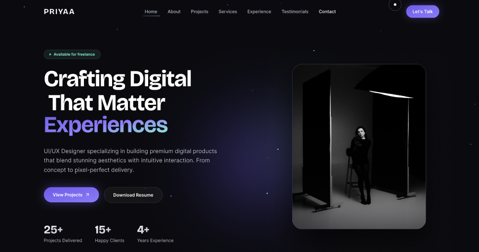 Creative Portfolio Landing Page  2