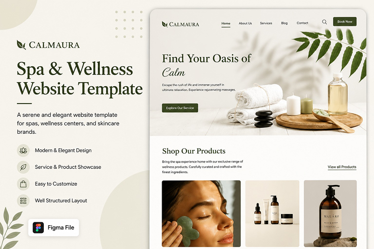 Calmaura – Wellness & Spa Website  1