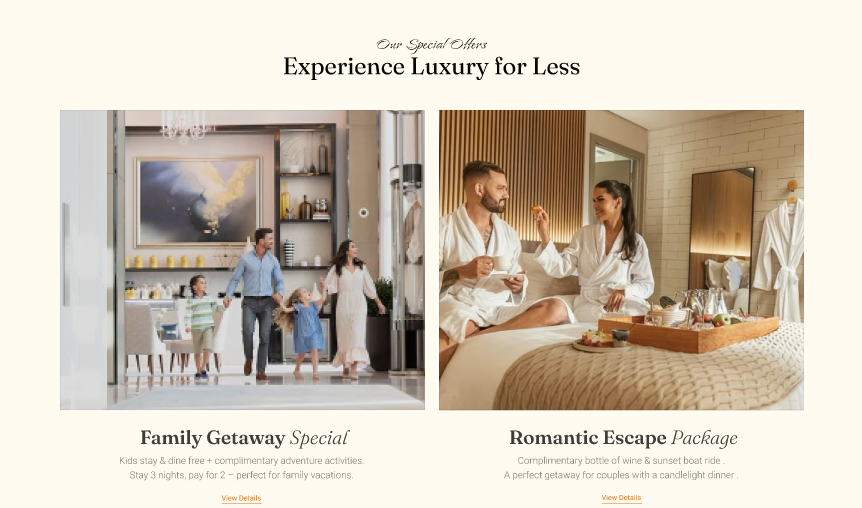 Oberoi Hotels Landing Page  3