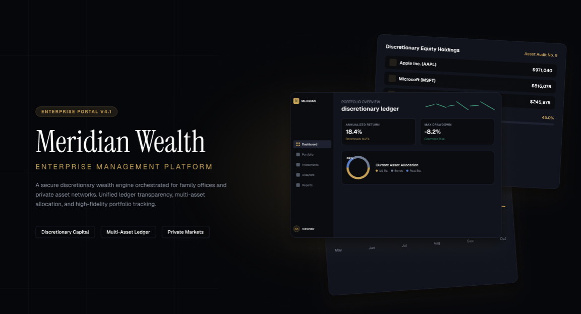 MERIDIAN - Wealth Management Dashboard