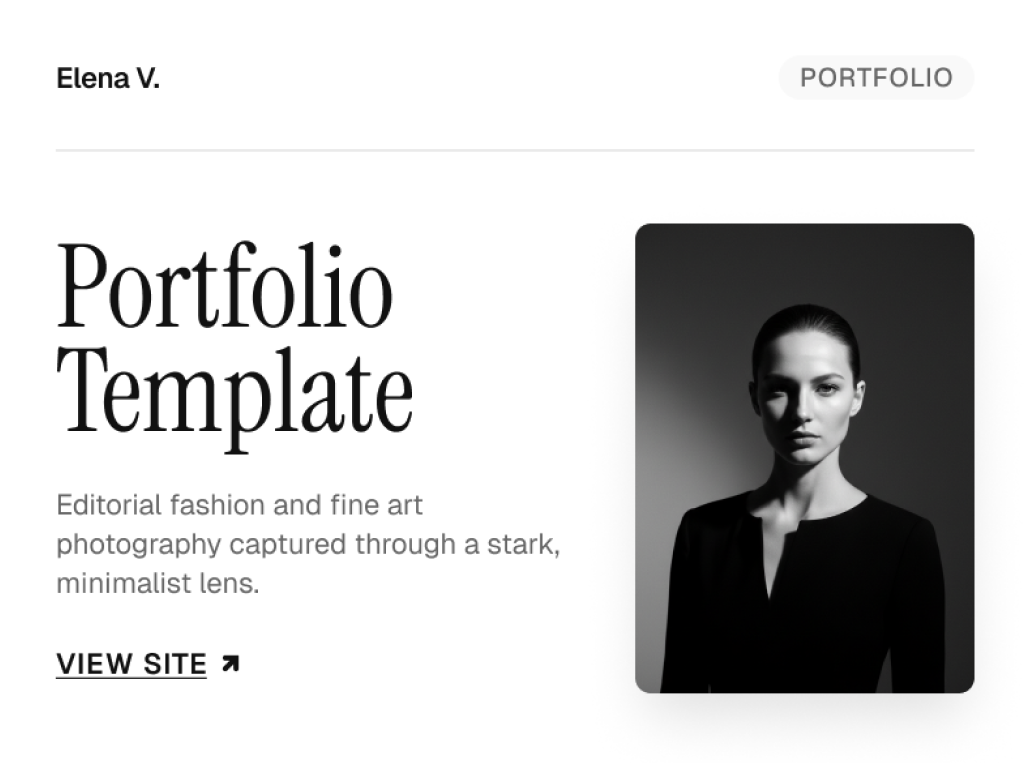 Photographer Portfolio Template