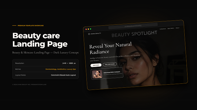 Beauty Care Premium Landing page